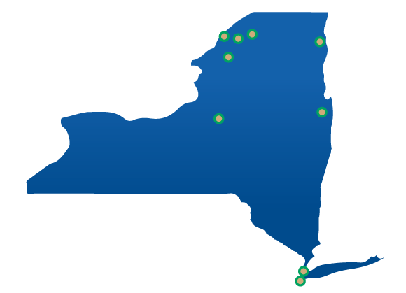 NYS Map of Health Care Internships