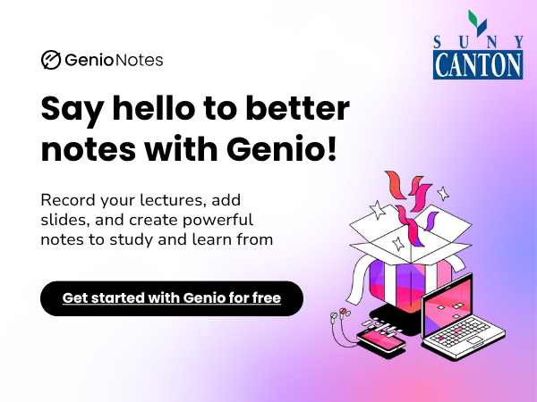 Say hello to better notes with Genio! Get started with Genio for free.