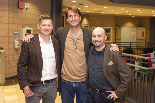 Phil LaMarche, Chris Fink and Mitch Teich stand together.