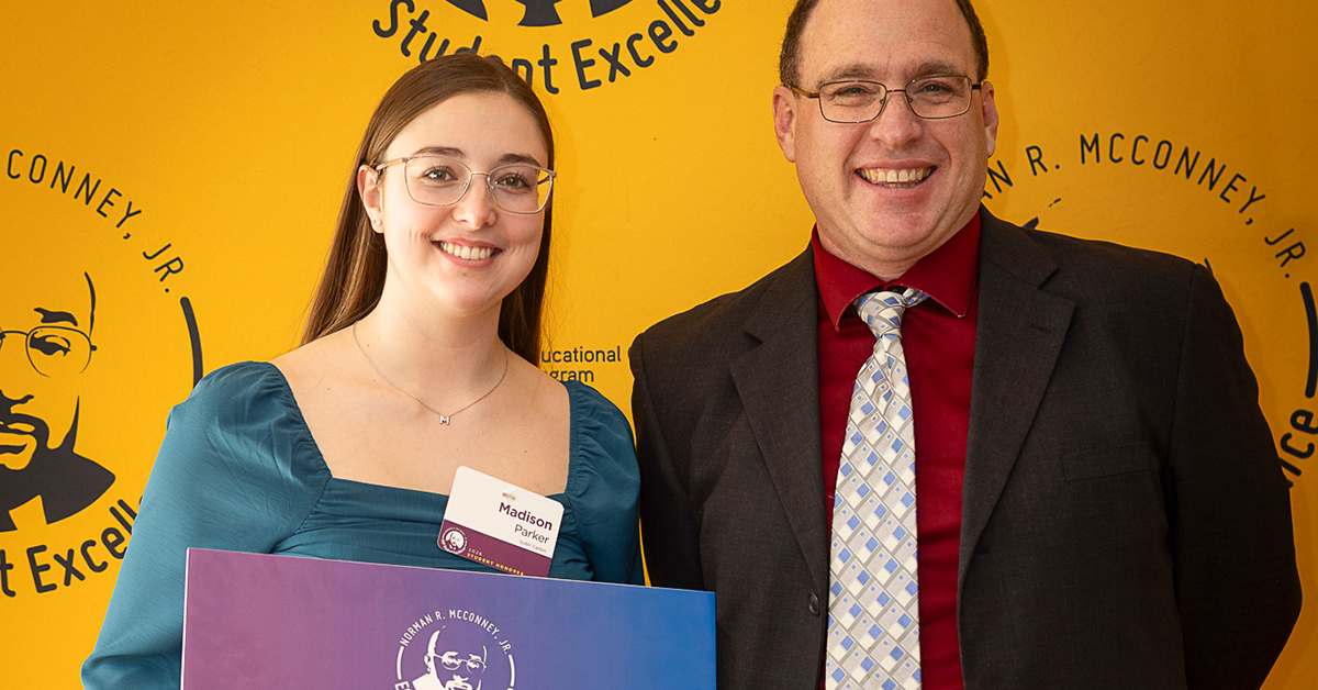 Madison Parker and EOP Director Matthew McCluskey