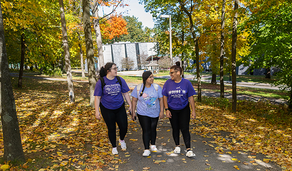 Lillian Mulverhill, Jazmine Guzman, and Cheyanne Bormann take part in 1 Step Forward.