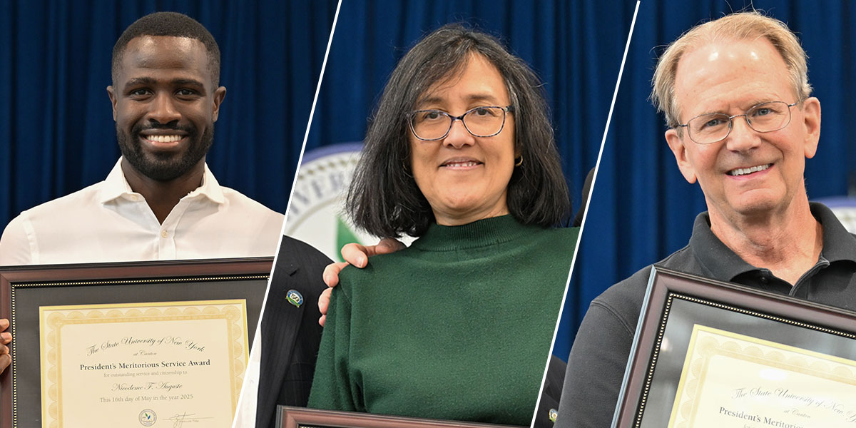SUNY Canton President Honors Meritorious Award Recipients