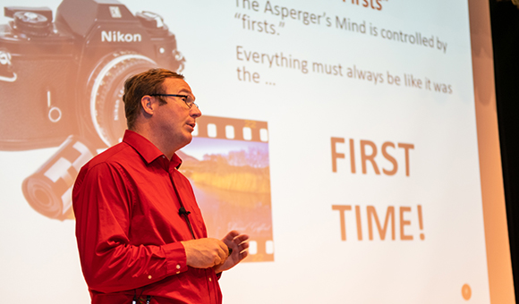 Aaron Likens presents in Kingston Theater.