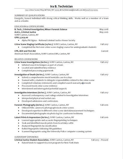 Coursework Resume