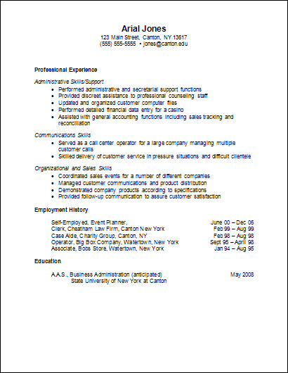 Functional Resume