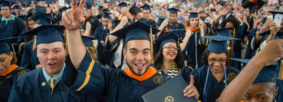 Students celebrate at Commencement