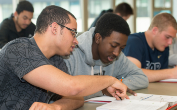 Students studying