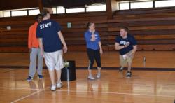 Students demonstrate the game