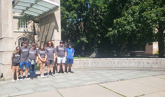 Liberty students outside the Albany Art Institute.