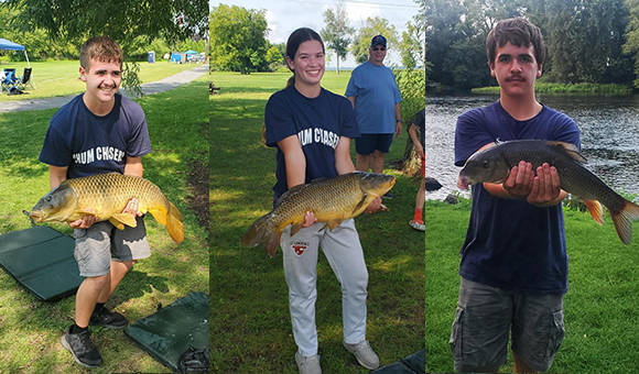 Liberty students participate in the Chum Chasers fishing derby.