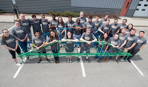 SUNY Canton Steel Bridge Team group photo