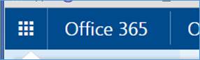 Screenshot: Office365 menu