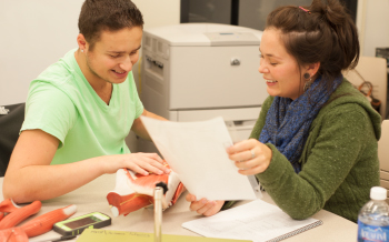 Students studying in the tutoring lab.