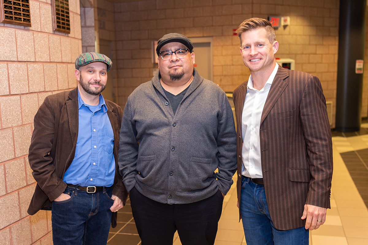 NCPR Station Manager Mitch Teich, Author Santee Frazier and Phil LaMarche