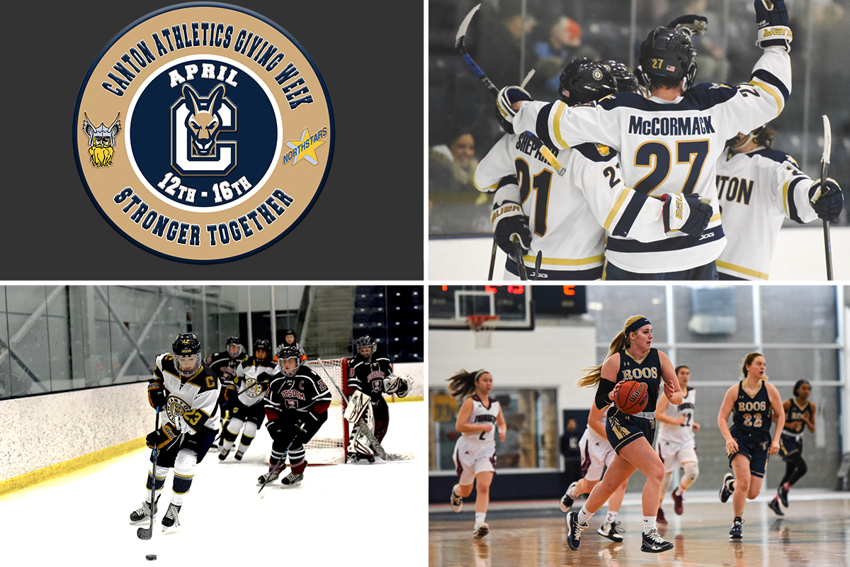 Canton Athletics Giving Week - Men's hockey, women's hockey, and women's basketball