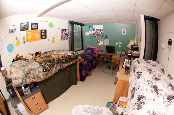 View of a student room