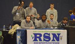 Students broadcast a game for RSN.