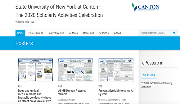 Screenshot of the Virtual Scholarly Activities website.