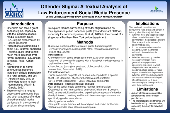 Offender Stigma: A Textual Analysis of Law Enforcement Social Media Presence