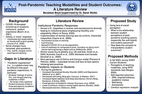 Post-Pandemic Teaching Modalities and Student Outcomes: A Literature Review