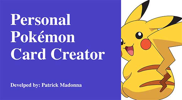 Personal Pokemon Card Creator