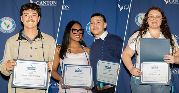 Student award winners Hunter LaValley, Natasha Keppis, Jaden Muniz, and Madison Serrano
