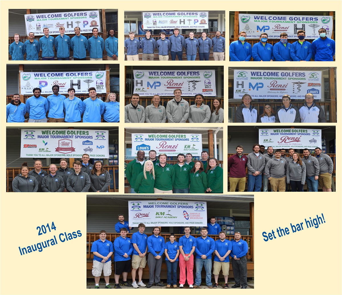 Tee Off Classic Classes - 2014 Inaugural Class - Set the Bar High