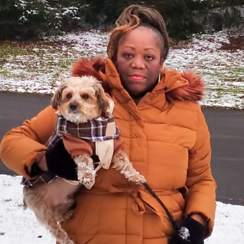 Stephanie Washington with dog Ace