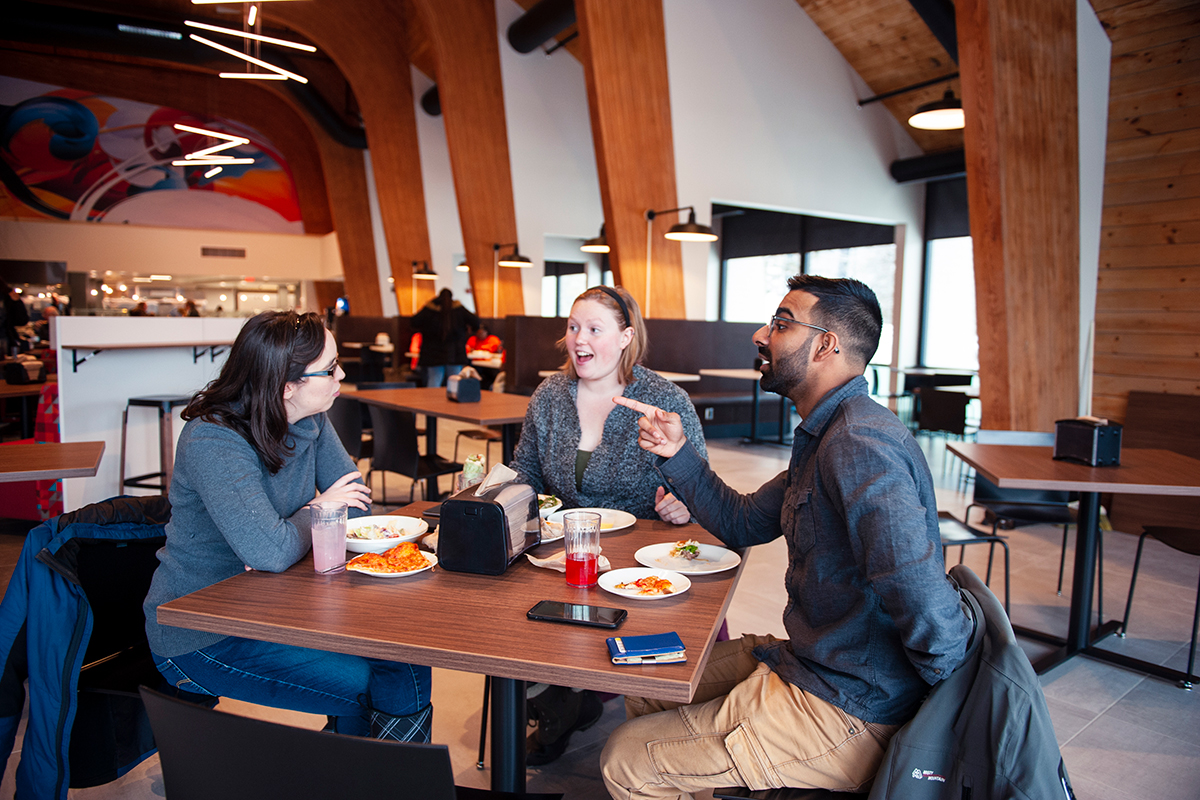 Students conversate over lunch at Chaney Dining Center.