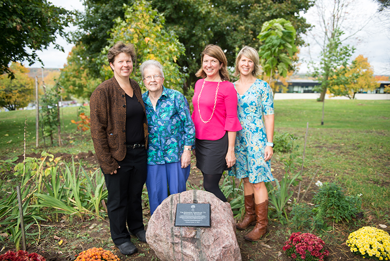 The Theobald family gathers in the new botanical nursery